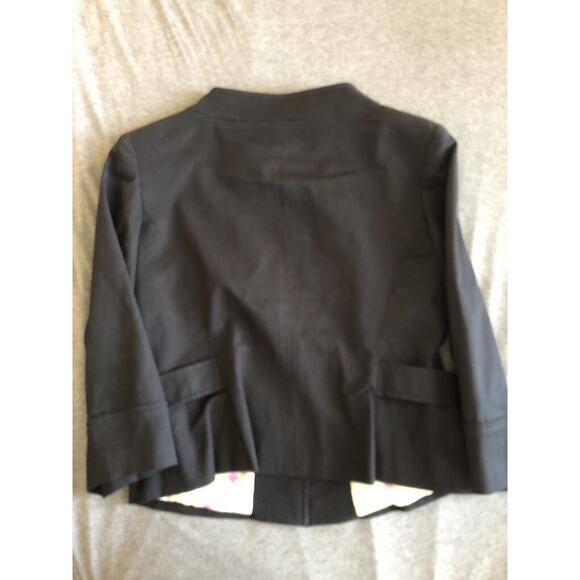 Nicole Miller Womens Black Solid Button Down Blazer Size 10 - Picture 9 of 10